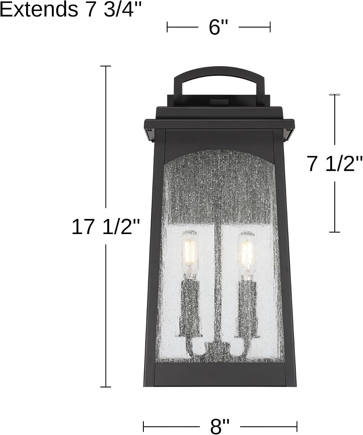 Varney 17 1/2"H Oil-Rubbed Bronze 2-Light Outdoor Wall Light Set of 2 image 4