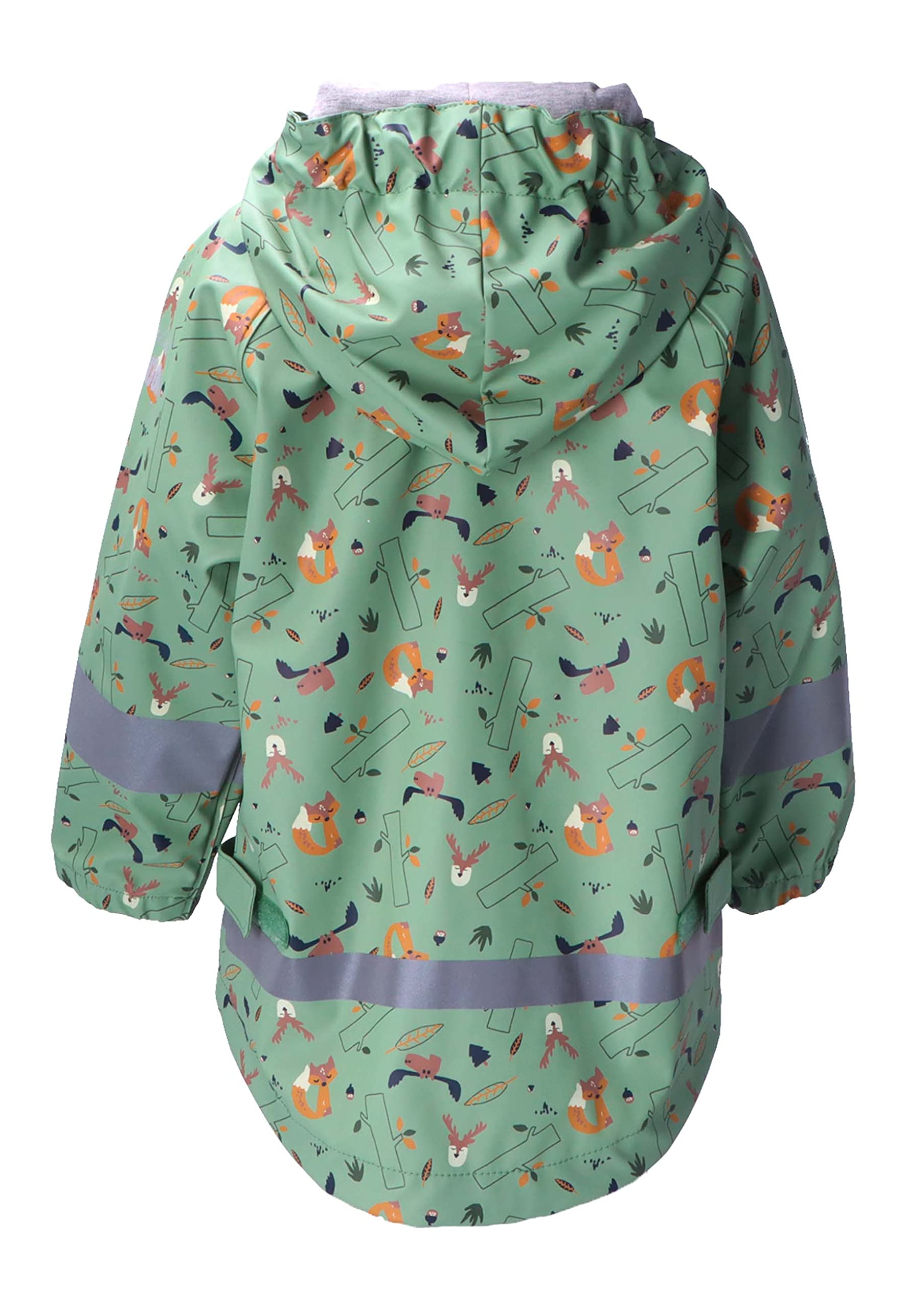 Sterntaler Kleinkind Unisex Regenjacke Kinder Regenjacke Waldtiere - Regenjacke Kind - Wasserdicht Reissverschluss und verschweißte Nähte - grün, 122