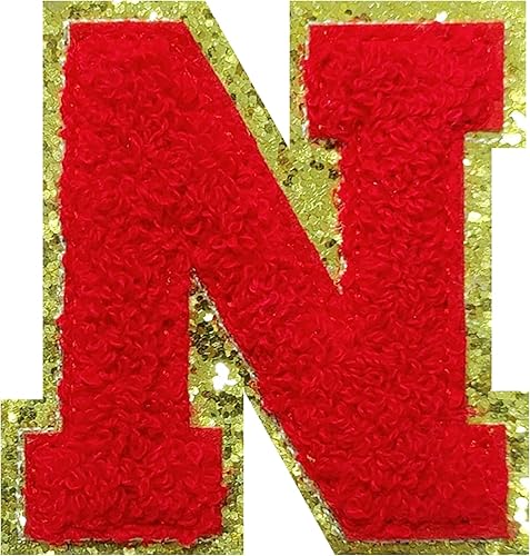 Miniatura 33 de 4 parches de letras de felpilla blanca, parches termo-adhesivas de 2.2", parches de letras de felpilla para ropa (M)