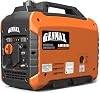 GENMAX Portable Inverter Generator, 2000W Ultra Quiet Gas Motor, EPA Compatible, Eco Mode Function, Ultra Light, Suitable for Home Backup and Camping (GM2000i)