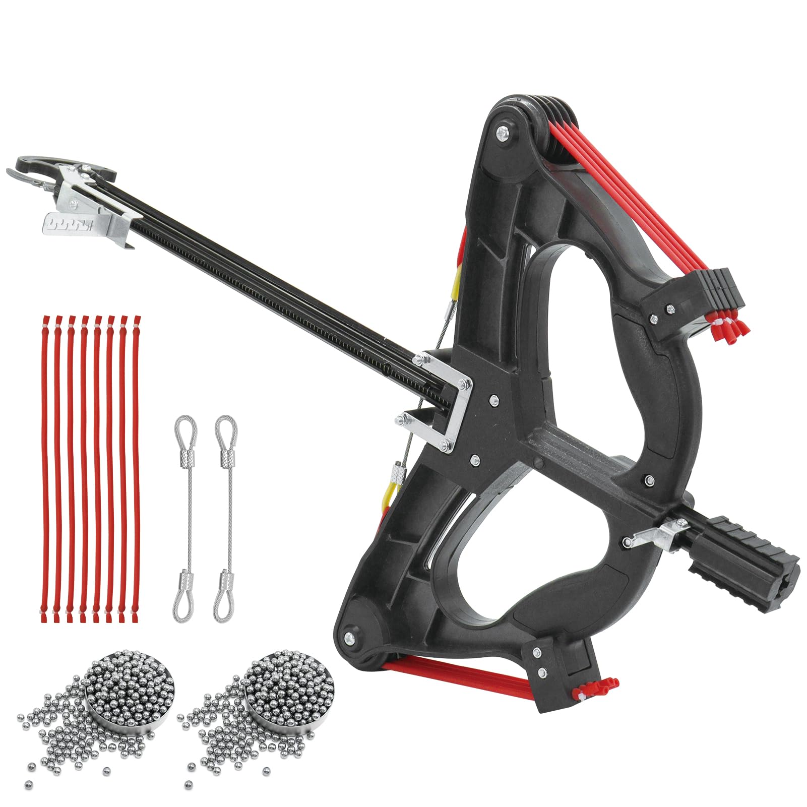 Professional Compound Slingshot Bow for Adults Continuous Shooting Slingshots with Sight High Impact Slingshot with 200 Steel Balls and 8 Rubber Bands