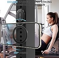 Vista 3 de Soporte de Anillo Magnético para Teléfono con Magsafe, Anillo de Dedo Ajustable Doble para Gimnasio, Agarre de Teléfono Desmontable, para iPhone