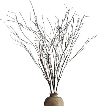 Eiyye 5PCS Artificial Curly Willow Branches for Vase Lifelike Bendable Faux Twigs Farmhouse DIY Decor for Home Office Hotel Garden Wedding 36.22in