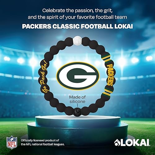 Miniatura 223 de Lokai NFL Football Collection - Pulseras de cuentas para hombres y mujeres, joyería de silicona, pulsera de moda para un ajuste cómodo