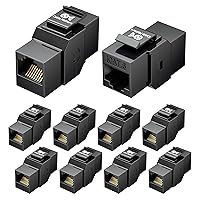 Vista 8 de Cable Matters - Paquete de 5 acopladores Keystone Cat6 de 10 Gbps, RJ45 Keystone Jack/Ethernet hembra a conector modular hembra en blanco para panel