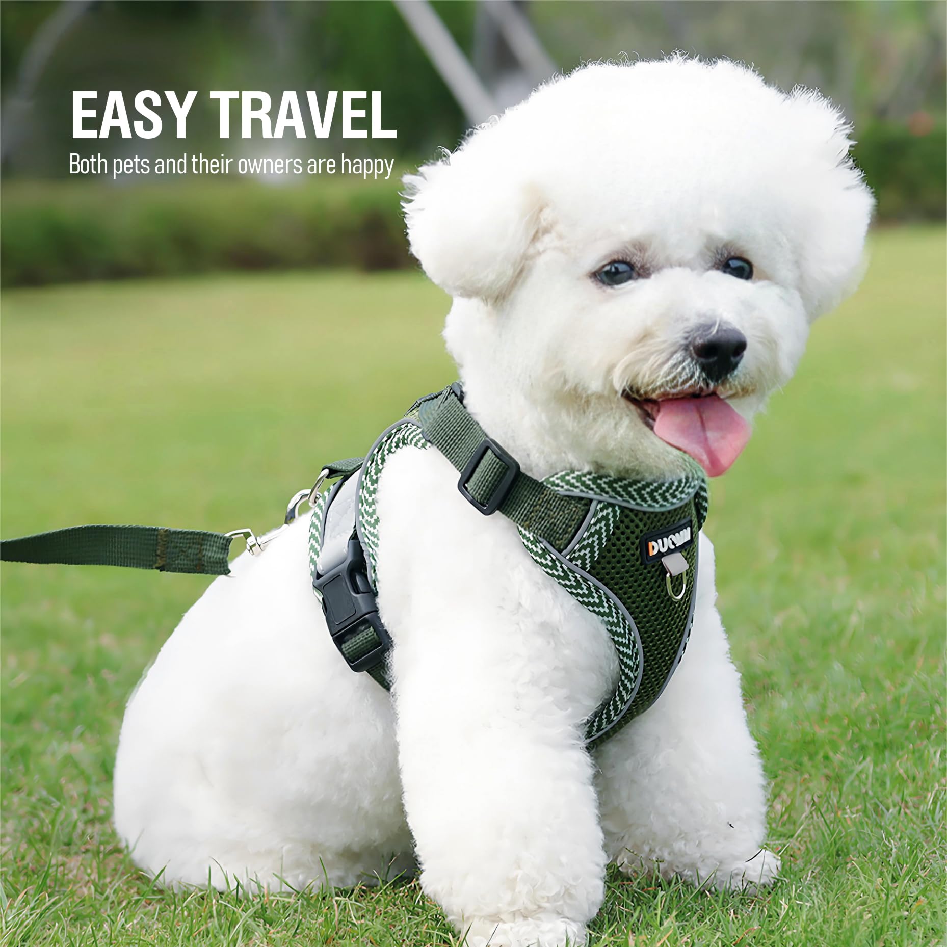 No-Pull Dog Harness for 7-10 lbs Pets, Reflective Escape-Proof Vest with Front Clip, Includes 1.5m Leash - image 4