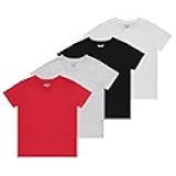 Boys 4-Pack Solid Color T-Shirts - Sizes 4-18 Tee Shirts - Essential Wardrobe Staples for Active Boys.