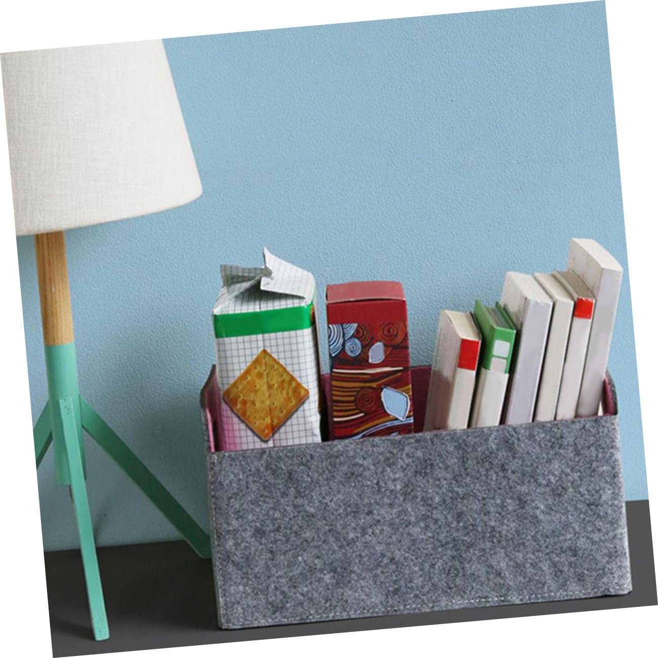 Cesta De Almacenamiento De Fieltro Plegable Para Organizador Multifuncional Para Revistas Juguetes y Para y Dormitorio