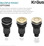 KRAUS Flat-Top Garbage Disposal Air Switch Button in Brushed Brass, KWDB-20BB