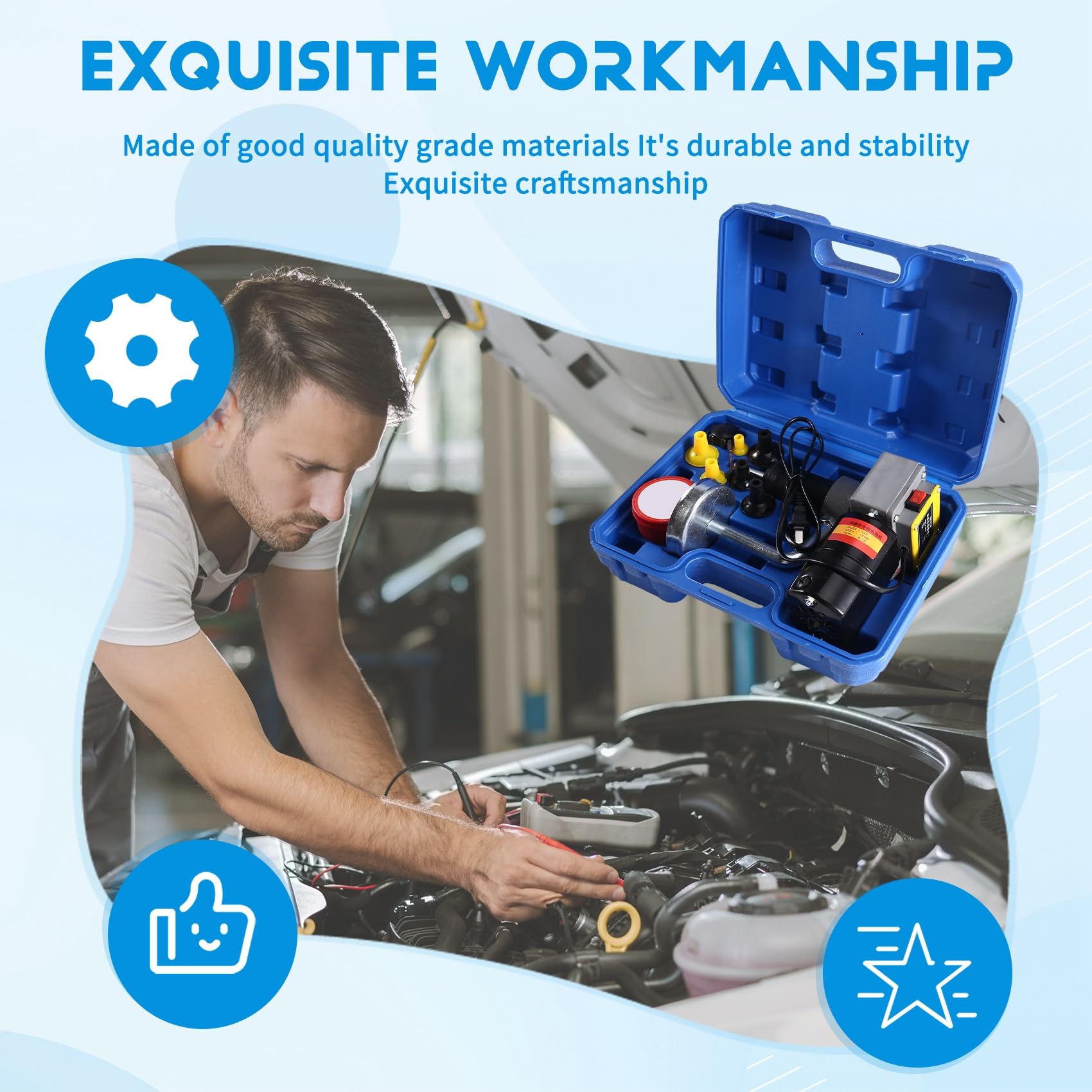 Elektrische Ventilschleifmaschine, Drehzahl Einstellbar, Ventilschleifer, Werkzeug für die Reparatur Von Automotoren, Ventildurchmesser Max. 130 Mm, 150 W