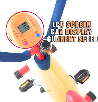 Fun and Fitness Kids Exercise Bike - Indoor Cycling Toy with Adjustable Seat, Children's Workout Equipment, Boys and Girls Fitness Exercise Equipment