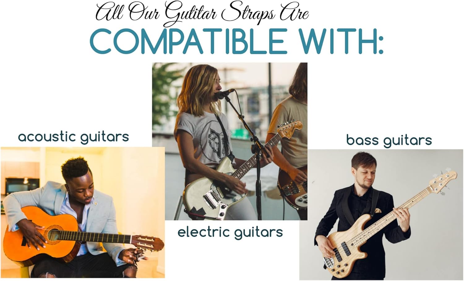 Dragon Guitar Strap-Dragons, Genuine Leather Ends, Includes 2 Strap Locks & 1 Pick. Adjustable Strap, Pick Pocket, For Bass, Electric & Acoustic Guitars Gift for Guitar Players Men, Women