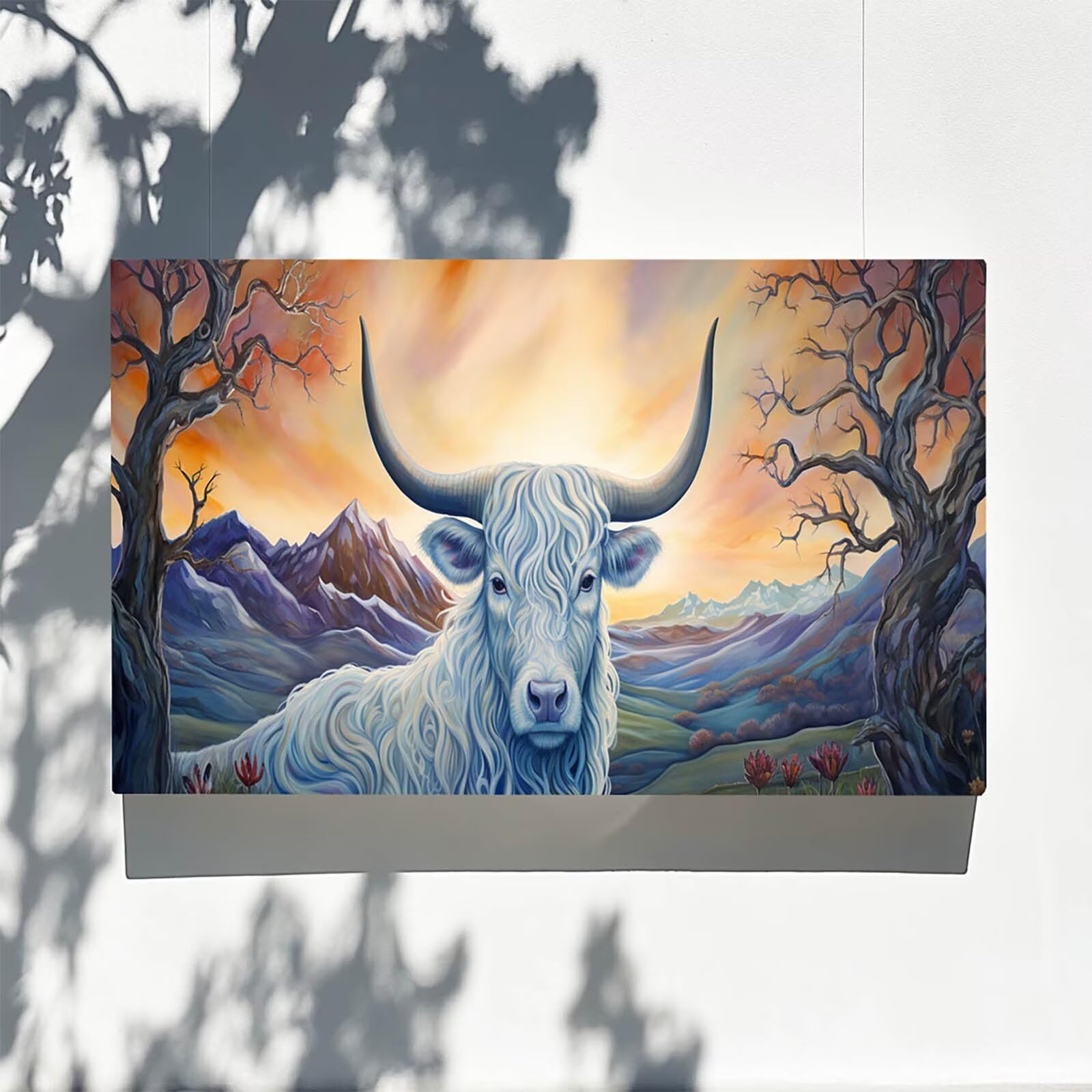 Pintar por Numeros Adultos Ganado, Pintar por Numeros Niños Kit Manualidades Adultos Árbol Cuadros para Pintar por Numeros Pintura Acrílico, Cuadros Decorativos Regalos Para Mujer 80X160cm 7w-8-2