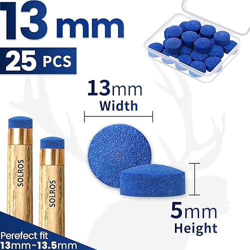 Miniatura 2 de Billiard Pool Cue Tips - Pool Cue Stick Tips Replacement Repair Kit Billiard Cue Tips with Storage Box for Pool Table Cues Stick Tips Head and