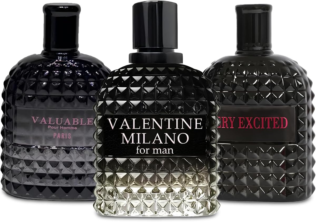 AFLUXE Men's Cologne Milano Set Wonderful Multi Scent Eau de Toilette Natural Spray Men's Perfume For all Day Used 100ML Each Bottle(3PCS)
