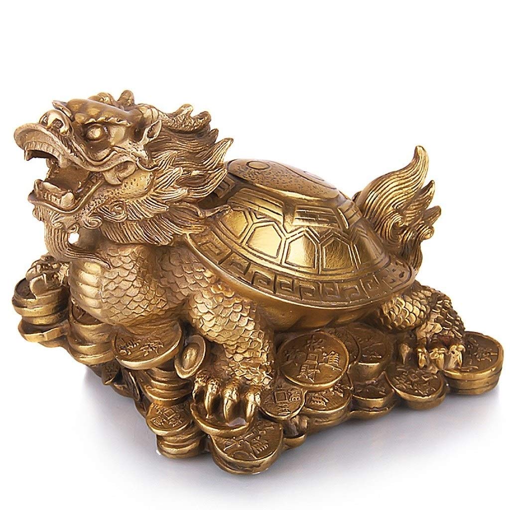 IUokLU Wealth Figurine/Feng Shui Decor Feng Shui Dragon Turtles Small Turtle Statue Home Decor Symbol Longevity Best Housewarming Congratulatory Gift Feng Shui Decor Business Gift