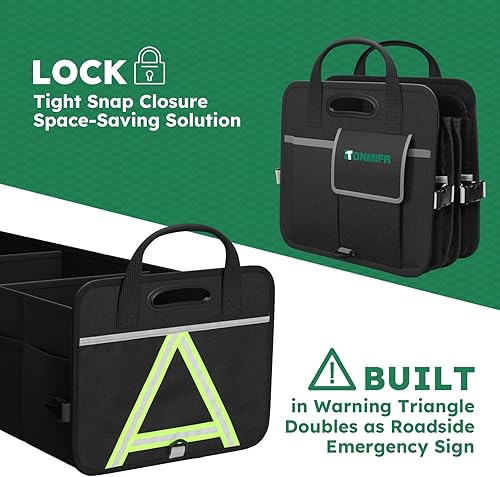 Miniatura 5 de Organizador de maletero resistente y caja de almacenamiento con múltiples compartimentos para SUV, sedán, minivan, Oxford impermeable 600D, 2