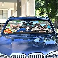 Vista 2 de Parasol para coche, divertido bulldog francés, protector de parabrisas para coche pequeño, SUV, ventana delantera