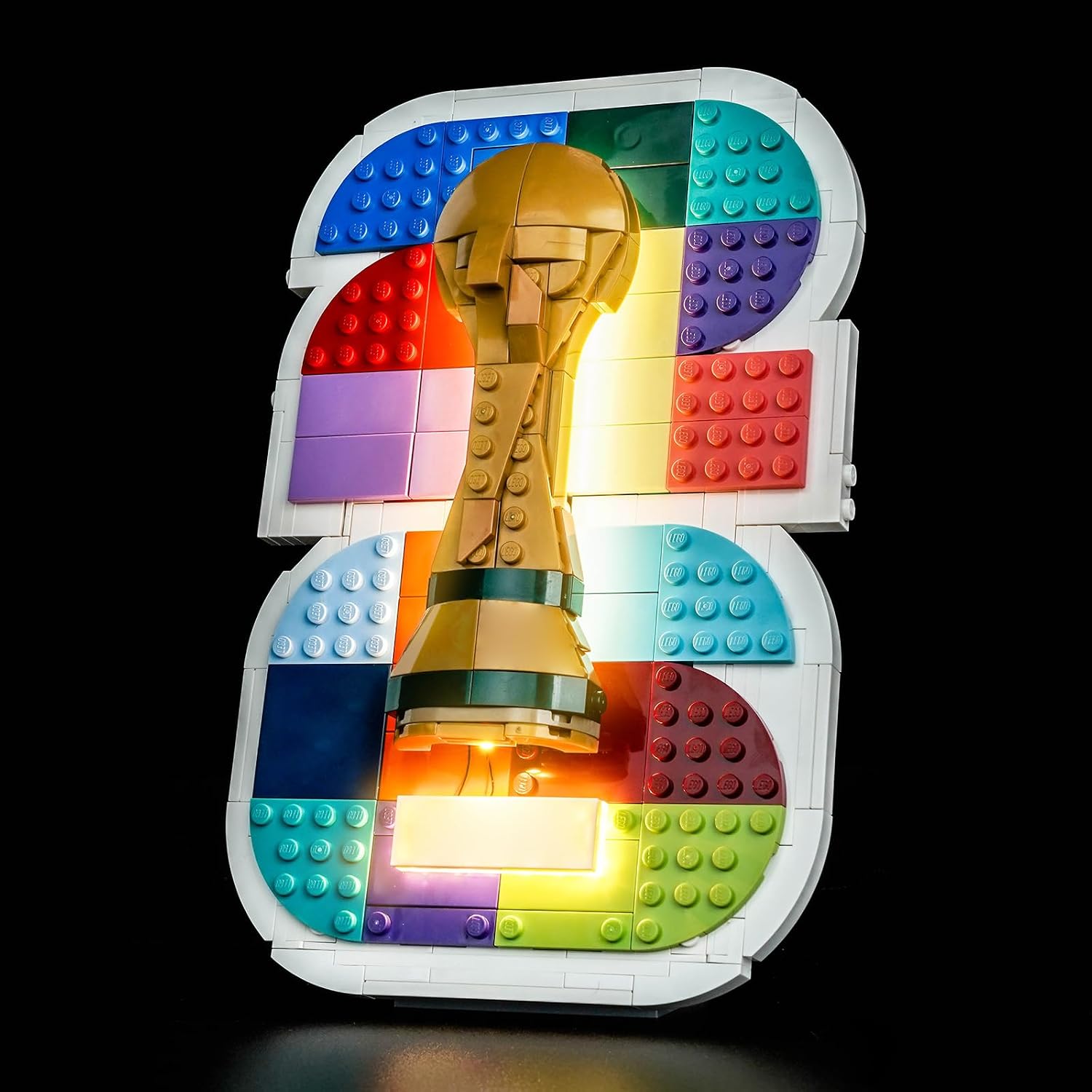 Zestaw świateł LED kompatybilny z Lego 43032 FIFA World Cup 2026, oficjalny emblemat (nie model), zestaw oświetleniowy kompatybilny z Lego FIFA World Cup 2026, oficjalny emblemat model klocków