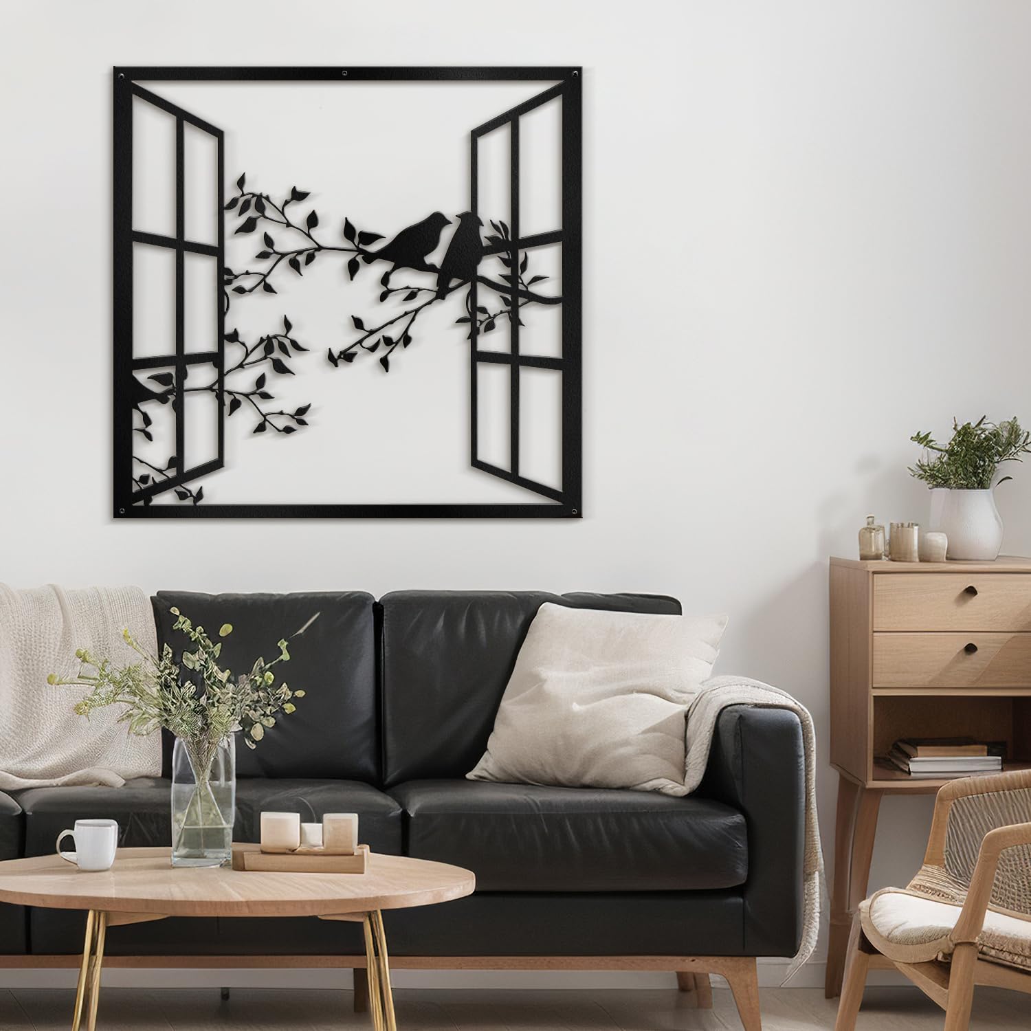 Amazon.com: SIGNLEADER Metal Wall Art Decor Bird Silhouette on Branch ...