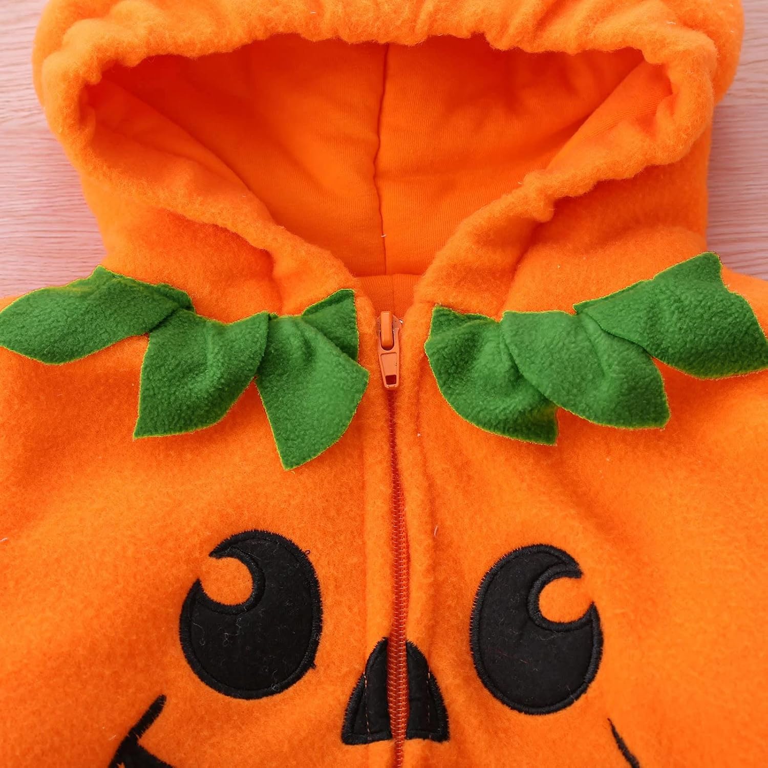 Vista 7 de Disfraz de calabaza sin mangas para bebé, niño y niña, disfraz de calabaza con sombrero