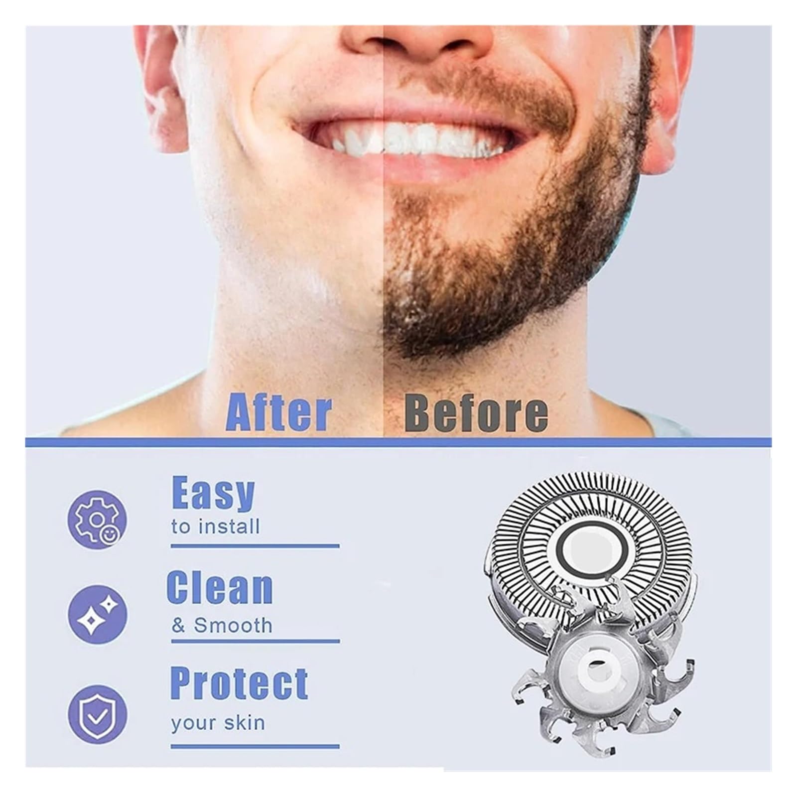 Reemplazo del cabezal de afeitadora, Compatible con afeitadora Skull,