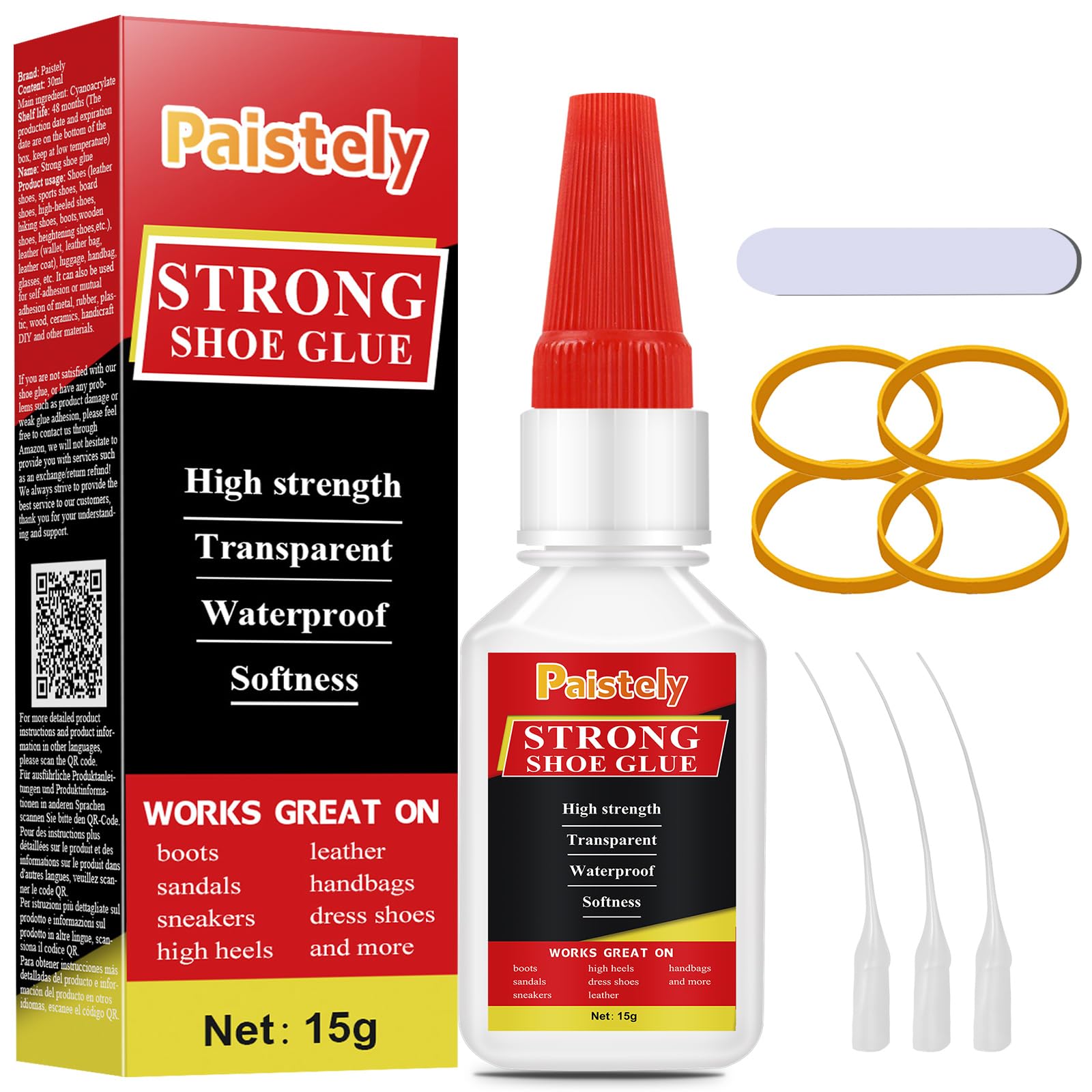 Schuhkleber, Schuhkleber Extra Stark Wasserfest, Transparenter Schuhsohlenkleber, Professioneller Schuh Kleber Zum Reparieren Von Getragenen Schuhen, Stiefeln, Leder Usw (30g) (15g)