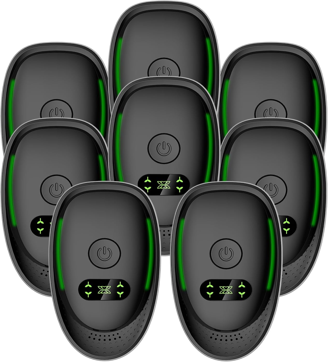 8 Pack Plug In Air Purifier, Plug In Air Ionizers for Home Quiet Operation-Auto Mode for Pets Dust Odor Smoke, Negative Ion Generator, Quiet Air Freshener for Office, Garage Room