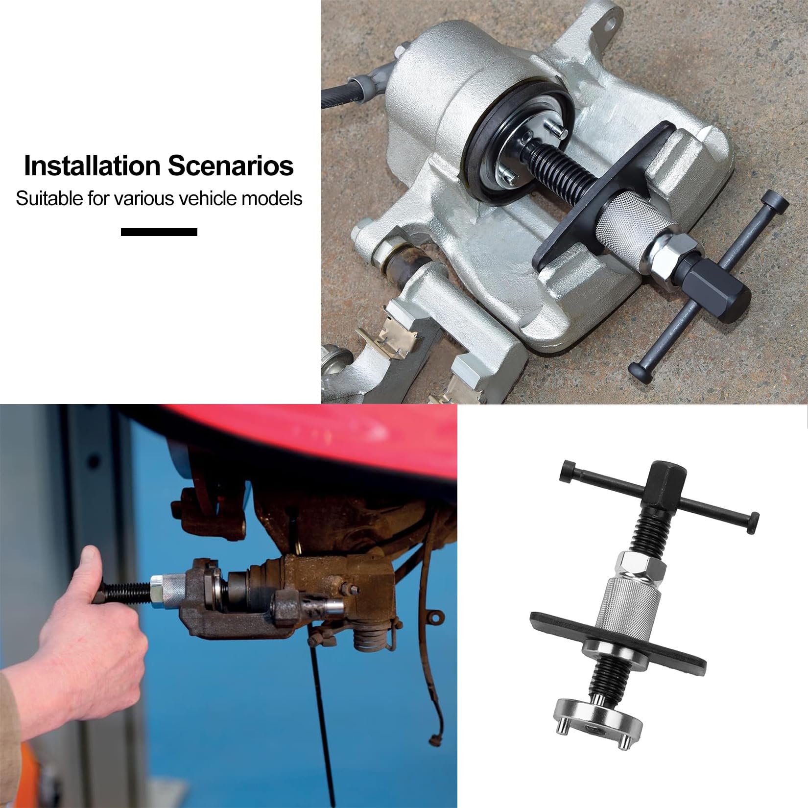 3 pezzi Strumento per riavvolgimento del pistone del freno per auto, set di strumenti per riavvolgimento del pistone della pinza del freno, strumento per riavvolgimento della pinza del freno per