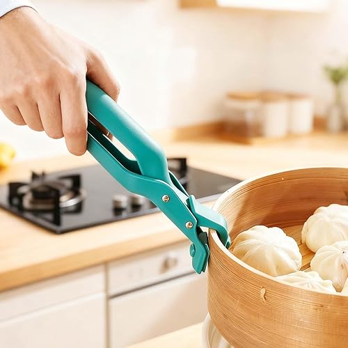 Miniatura 8 de 3 pinzas para platos calientes, agarre multiusos mejorado para platos de cocina (3 colores-B)