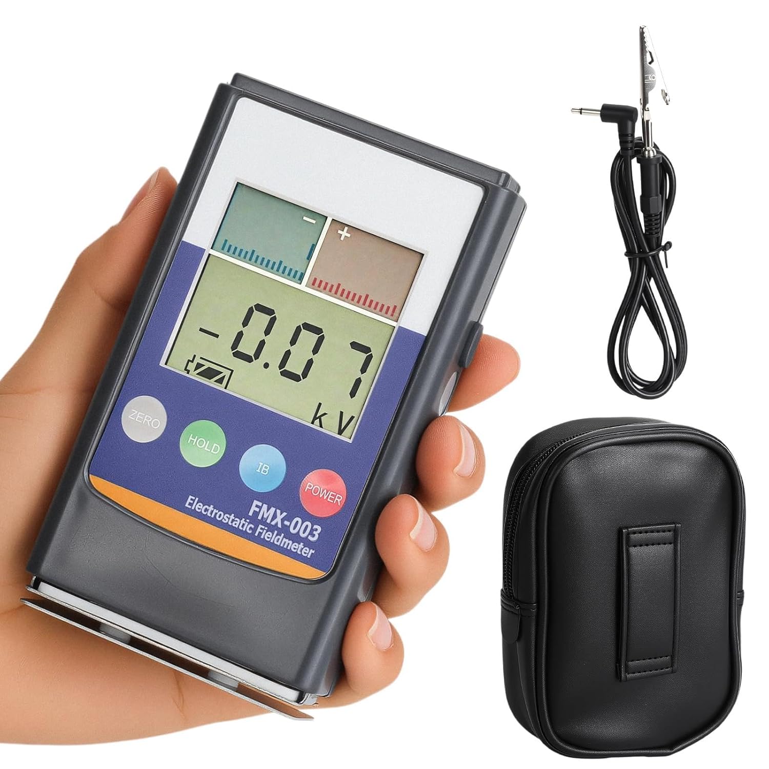 Electrostatic Static Meter 0-±22KV High Accuracy Auto-Ranging Portable Field Meter for Textile Carpet Rubber Plastic Printing