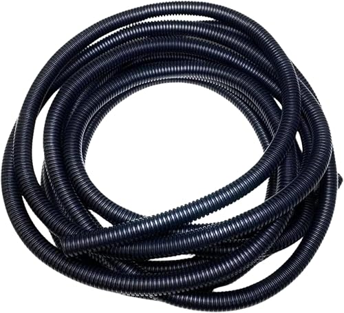 Black Corrugated Conduit Split Plastic Flexible Cable Tidy Solution Tube Trunking 13mm - 5m