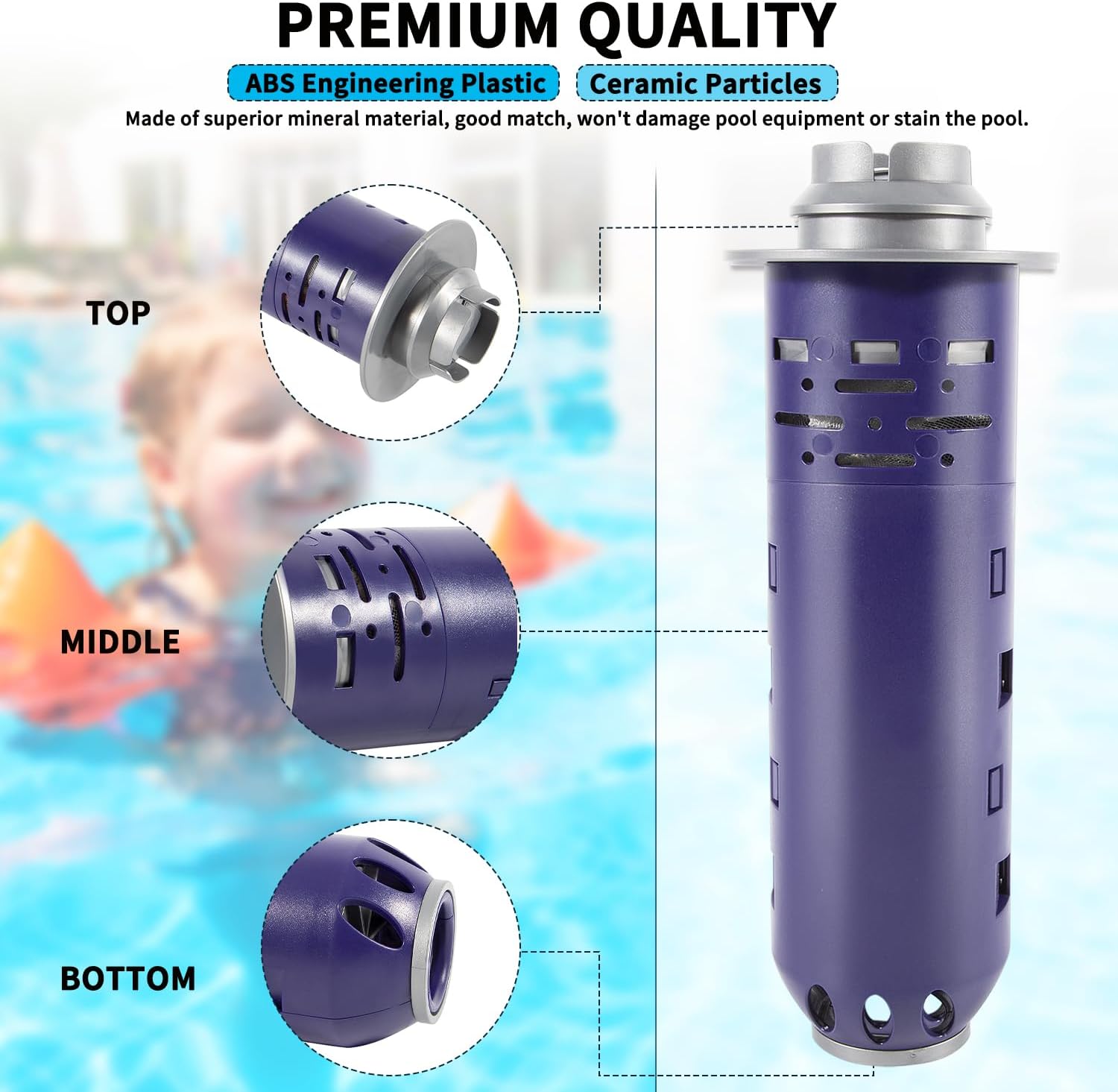 Replacement for Nature2 Duoclear 45 Mineral Cartridge W28002 W26002 Compatible with All Zodiac DuoClear & Fusion Soft/Inground System Pool Sanitizers, for Pools up to 45,000 Gallons