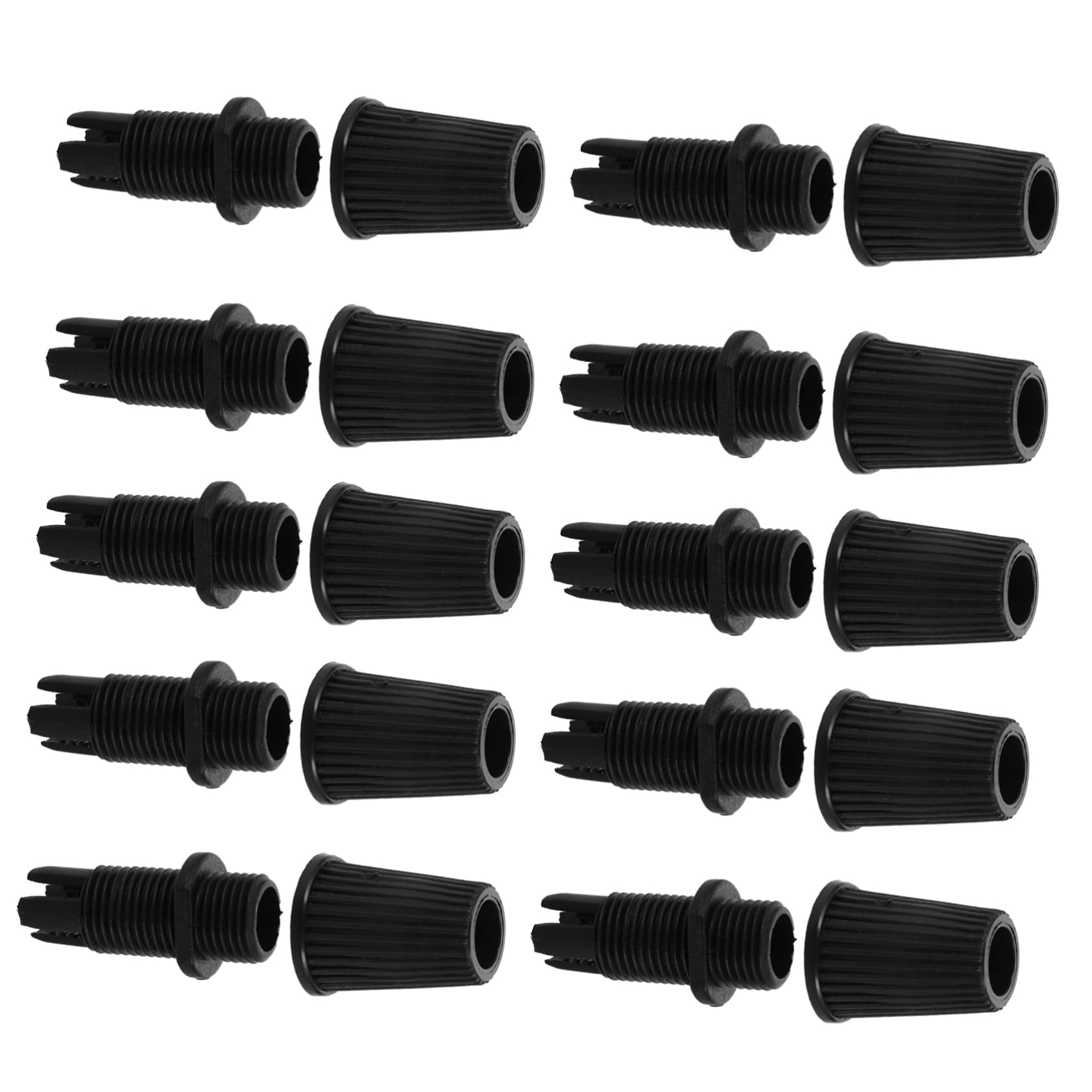Prensaestopas negro de plástico con alivio de tensión para sujetar cables de iluminación
