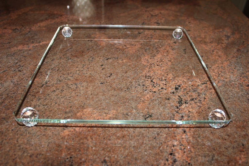 Simon Designs 10" Square Crystal Cake Plate