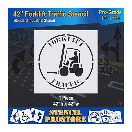 Plantilla de marcado de piso de seguridad, plantilla de tráfico para carretilla elevadora de 42 pulgadas, 42 x 42 x 18 pulgadas (128 mil), grado disponible en Yaxa Colombia
