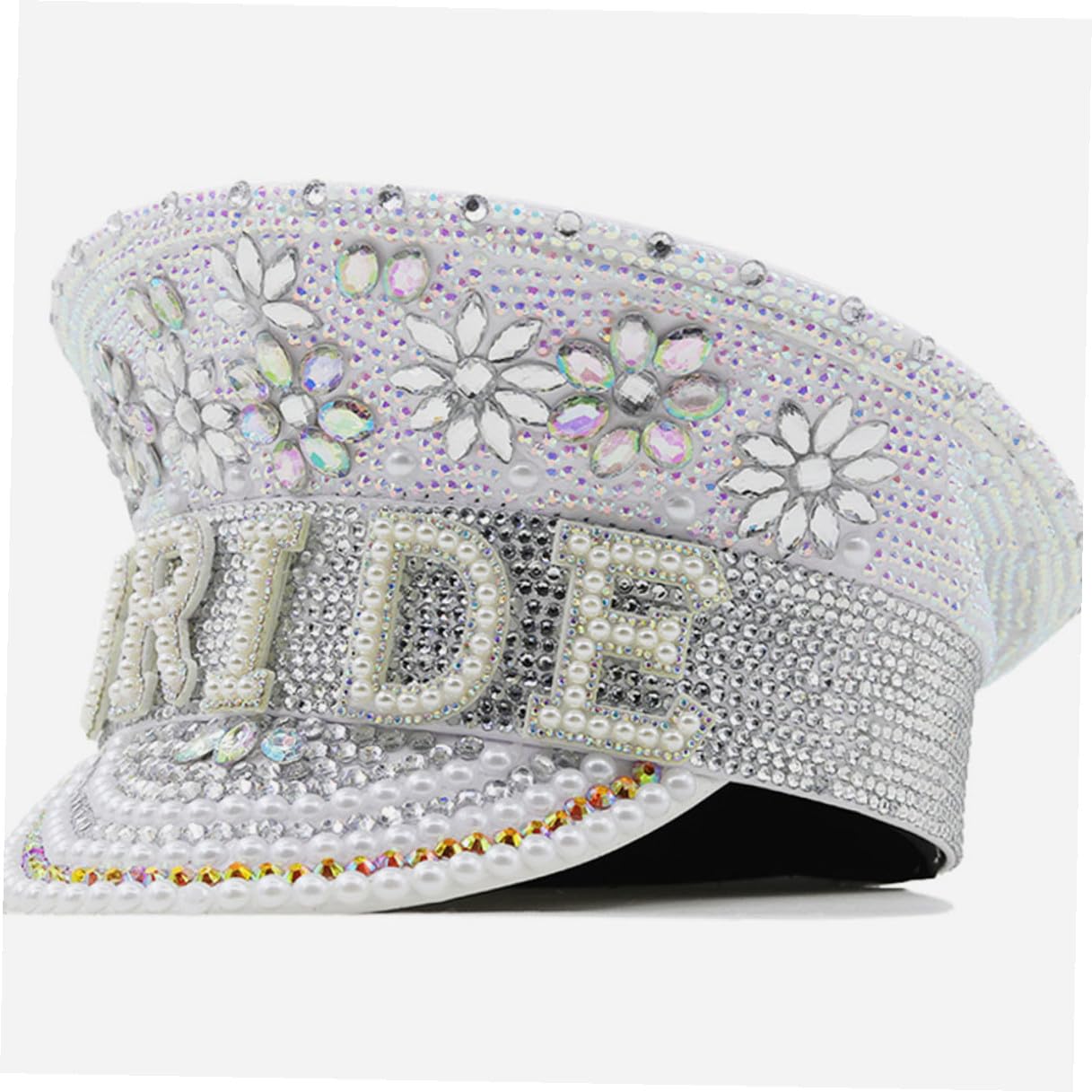 Toyvian Sombrero Incrustaciones de Blanco de de Novia Cómodo y Brillante para Despedidas de Soltera y Obsequios