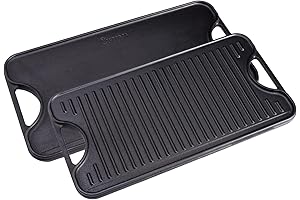 Victoria: Rectangular Cast Iron Reversible Grill/Griddle