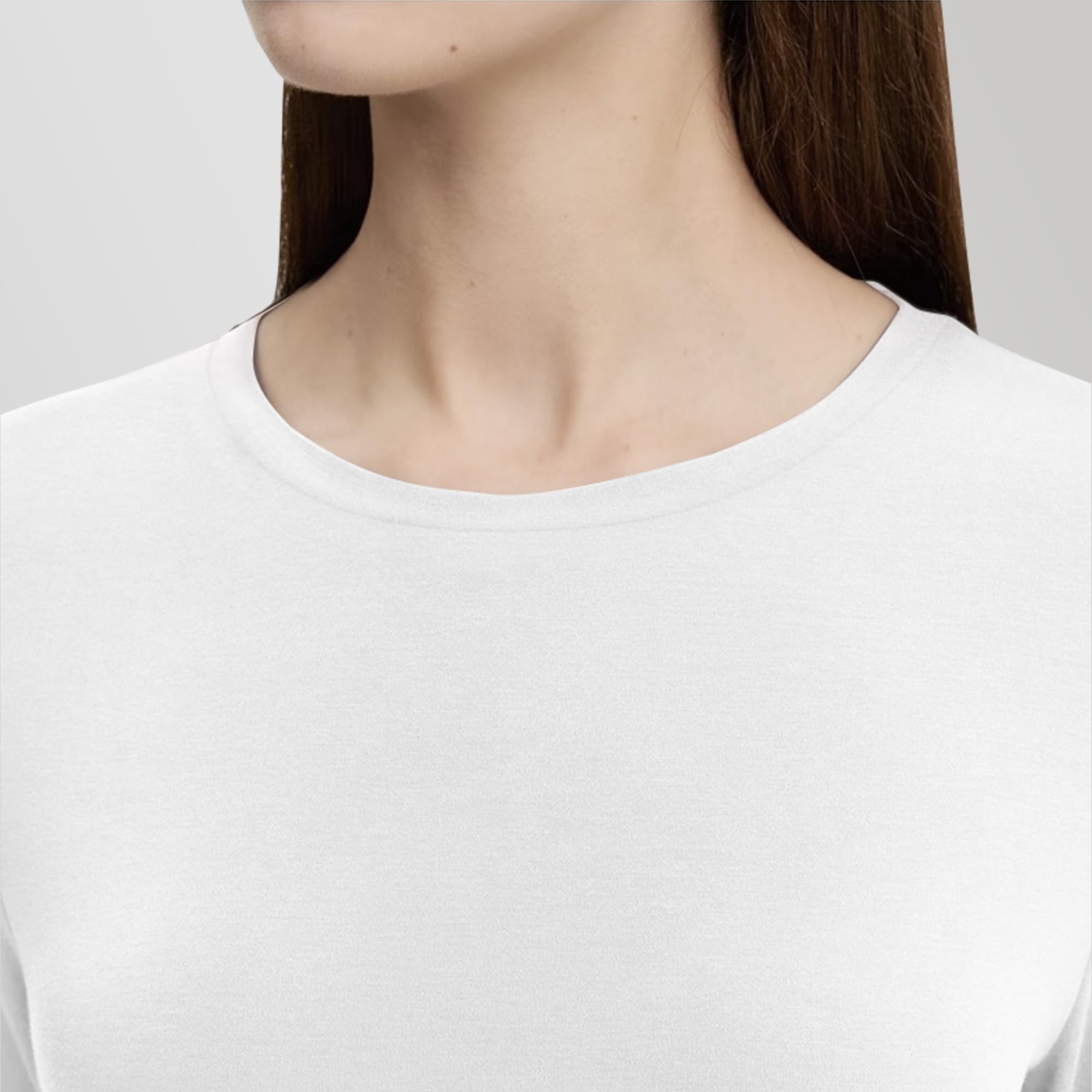 LiKing Maglietta a Maniche Lunghe Donna con Scollo Tondo Cotone 3er Pack 6151