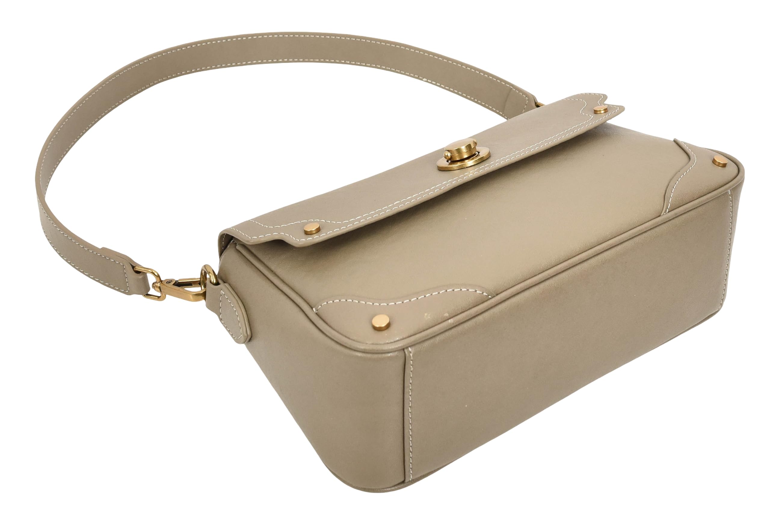 Damska skórzana torebka crossbody torba na ramię z klapką na zamek torebka Beverly
