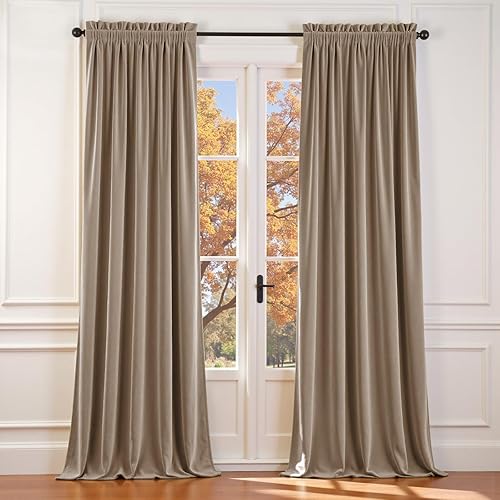 Miniatura 132 de Lazzzy Cortinas Opacas de Terciopelo con Aislamiento Térmico para Ventanas de Habitación, Cortinas de Lujo Súper Suaves para Sala de Estar, Salvia