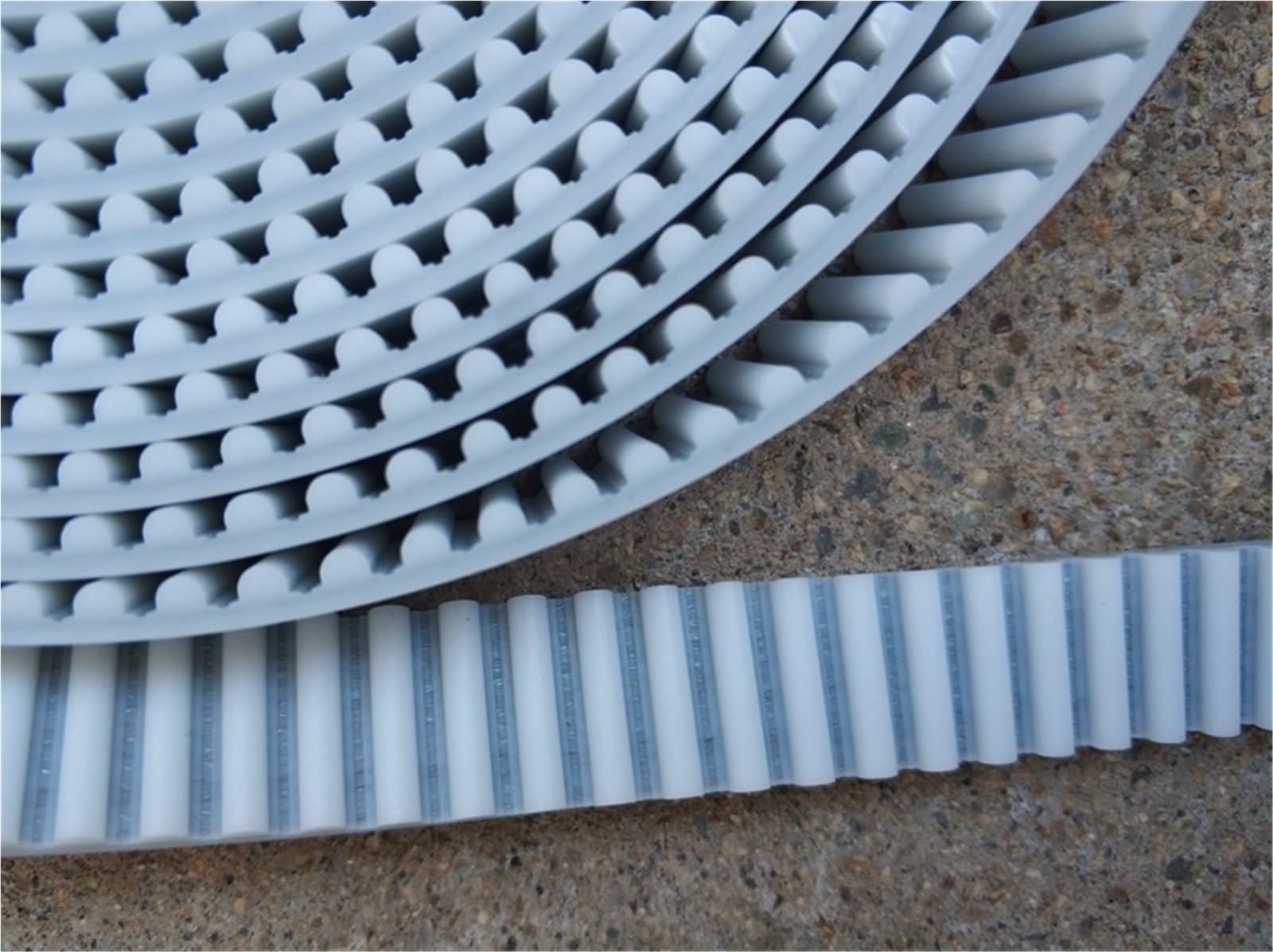 Zkenshan-Courroies distribution imprimante 3D Courroie de distribution HTD 5M Largeur 12 15 20 mm Couleur Blanc PU Polyuréthane avec noyau en acier Poulie HTD 5M à extrémité ouverte Pas 5 mm 5M-15 mm,