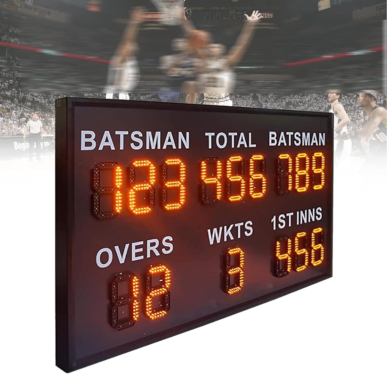 Electronic Large Basketball Scoreboard with Remote, Led Digital Scoreboard, Wall-Mounted Professional Digital Scoreboard, Score Keeper Score Clock Indoor(63.7in)(
