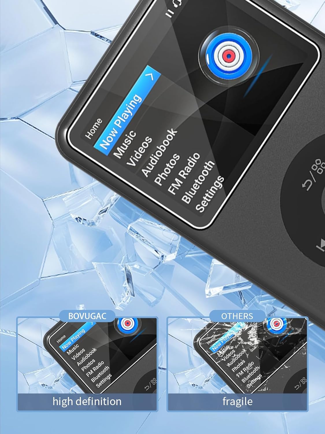 [2 Pack] Light(HD) Screen Protector for Innioasis Y1 Music Player MP3, PET Protective Film Eye-Caring Compatible with Innioasis Y1 MP3 Player