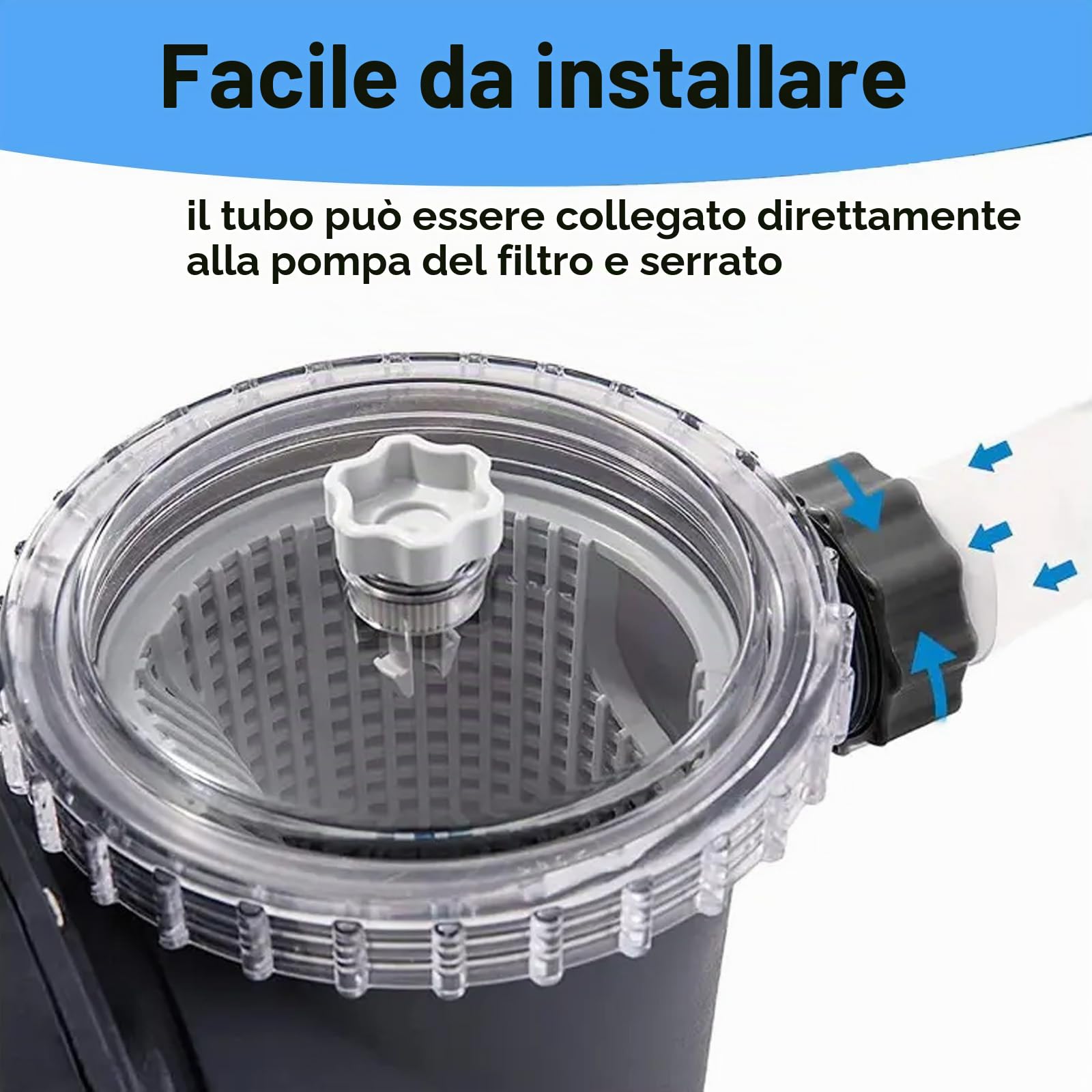 2 pezzi tubo piscina 38 mm,Tubo Flessibile per Piscine 1.5M | accessorio per pompa filtro per Intex,tubo piscina per pompa dell'acqua da 1500 Gph e capacità superiore,Blu