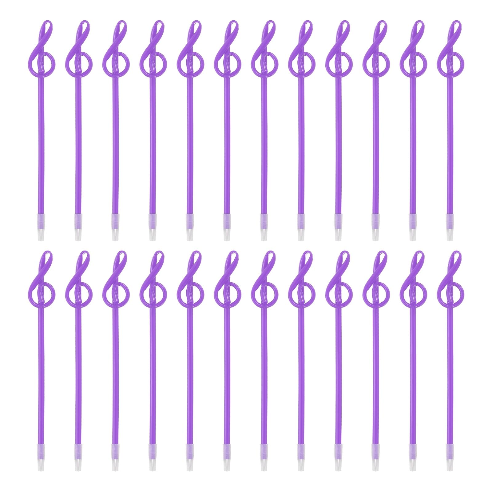 PATIKIL 24pcs Rollerball Pens 1.0mm, Musical Note Ball Point Pens Black Liquid Gel Ink Music Novelty Smooth Writing for Home Office Gifts, Purple