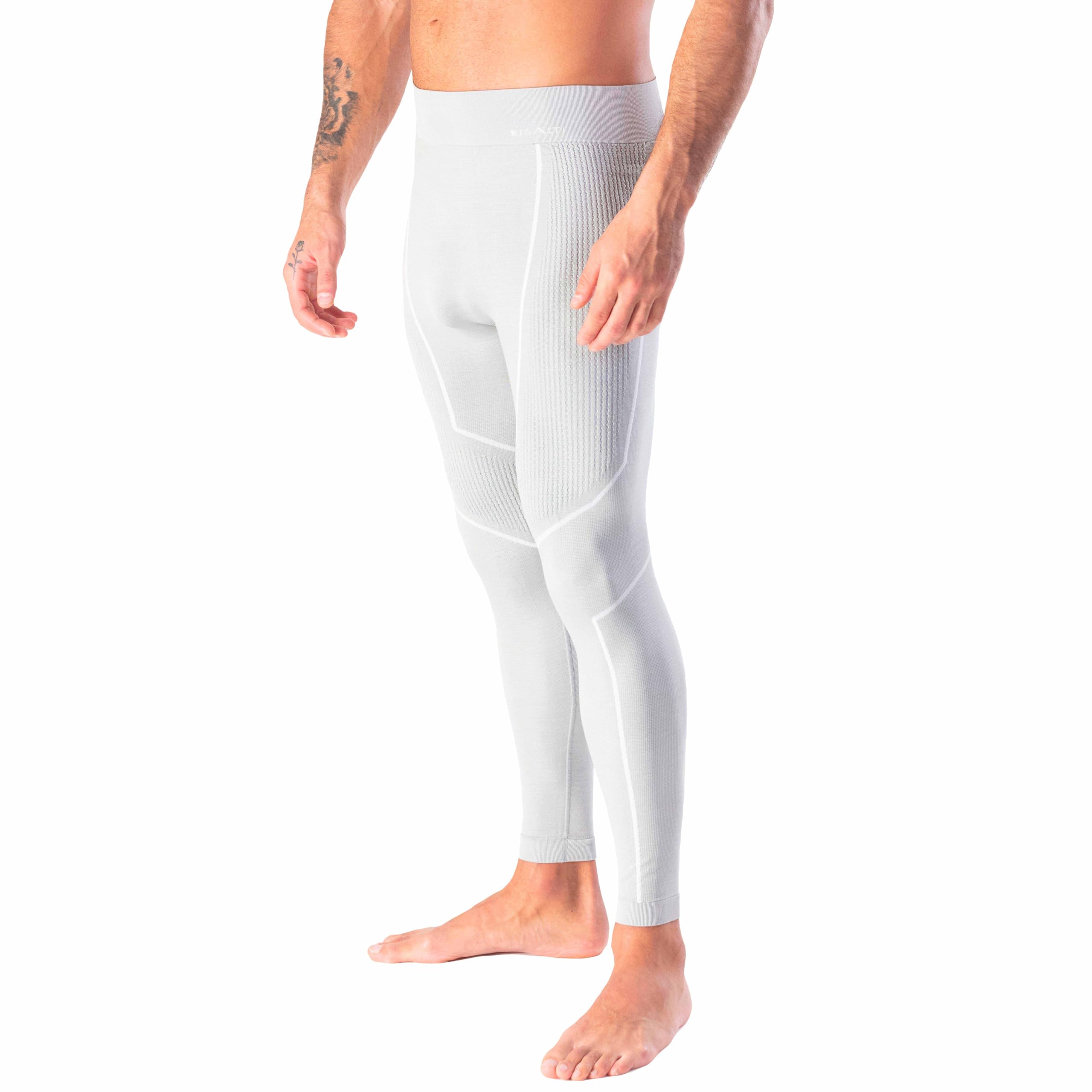 Sous-vêtement Thermique Homme Laine Mérinos - Ensemble Haut + Collant, Seamless, Made In Italy, -20°C