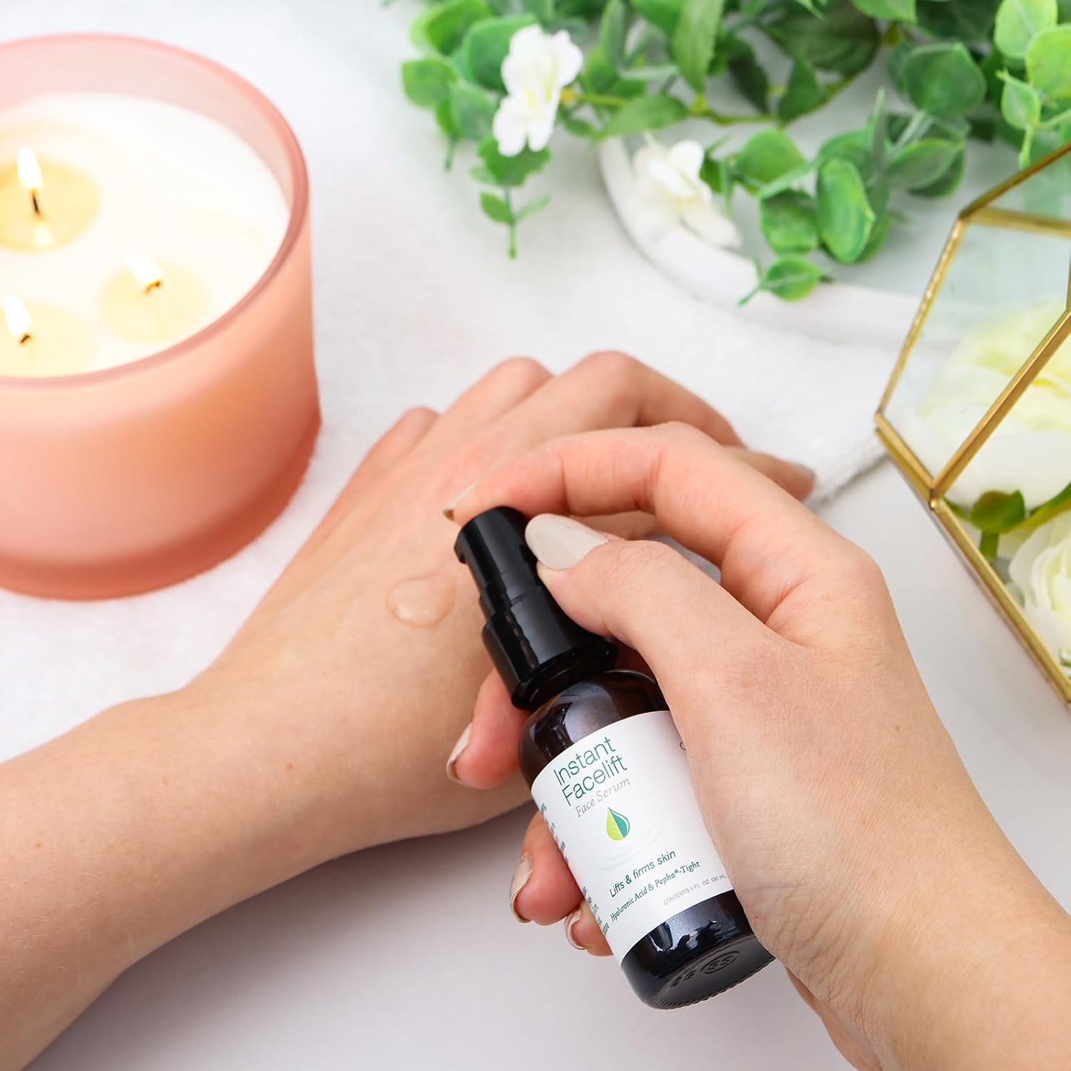 Hyalogic Instant Facelift Serum w/Hyaluronic Acid & Pepha Tight Formula to Lift, Firm & Tighten Skin - Lessens Fines Lines & Wrinkles - 1oz - Image 8