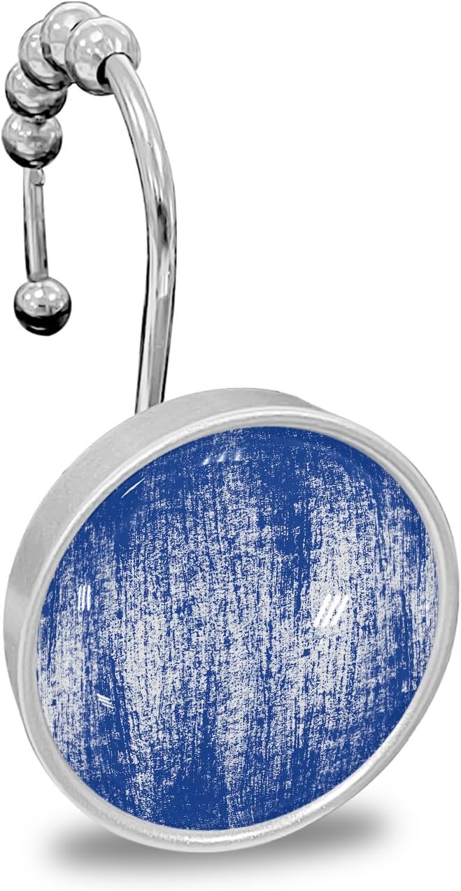 Shower Curtain Hooks 12 Pcs, Easter Rabbit Eggs Spring Flower Floral Pink Buffalo Plaid Stainless Steel Rust Proof Rolling Shower Curtain Rings, Decorative Shower Curtain Hooks Hangers for Bathroom