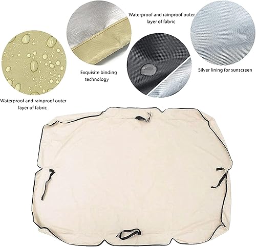 Miniatura 5 de Funda de repuesto para toldo oscilante, toldo de repuesto universal de 2 o 3 plazas para jardín, cubierta de hamaca de patio, cubierta superior,